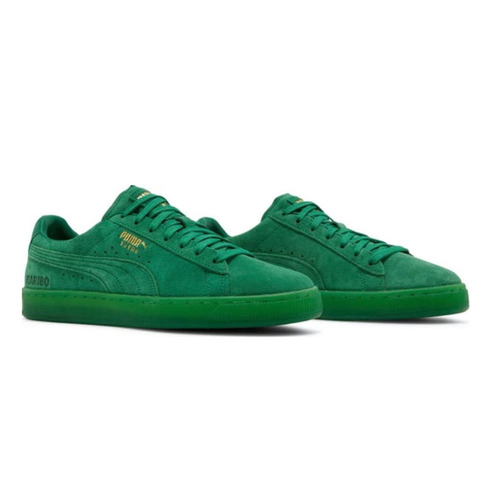 Puma X haribo green suede sneakers